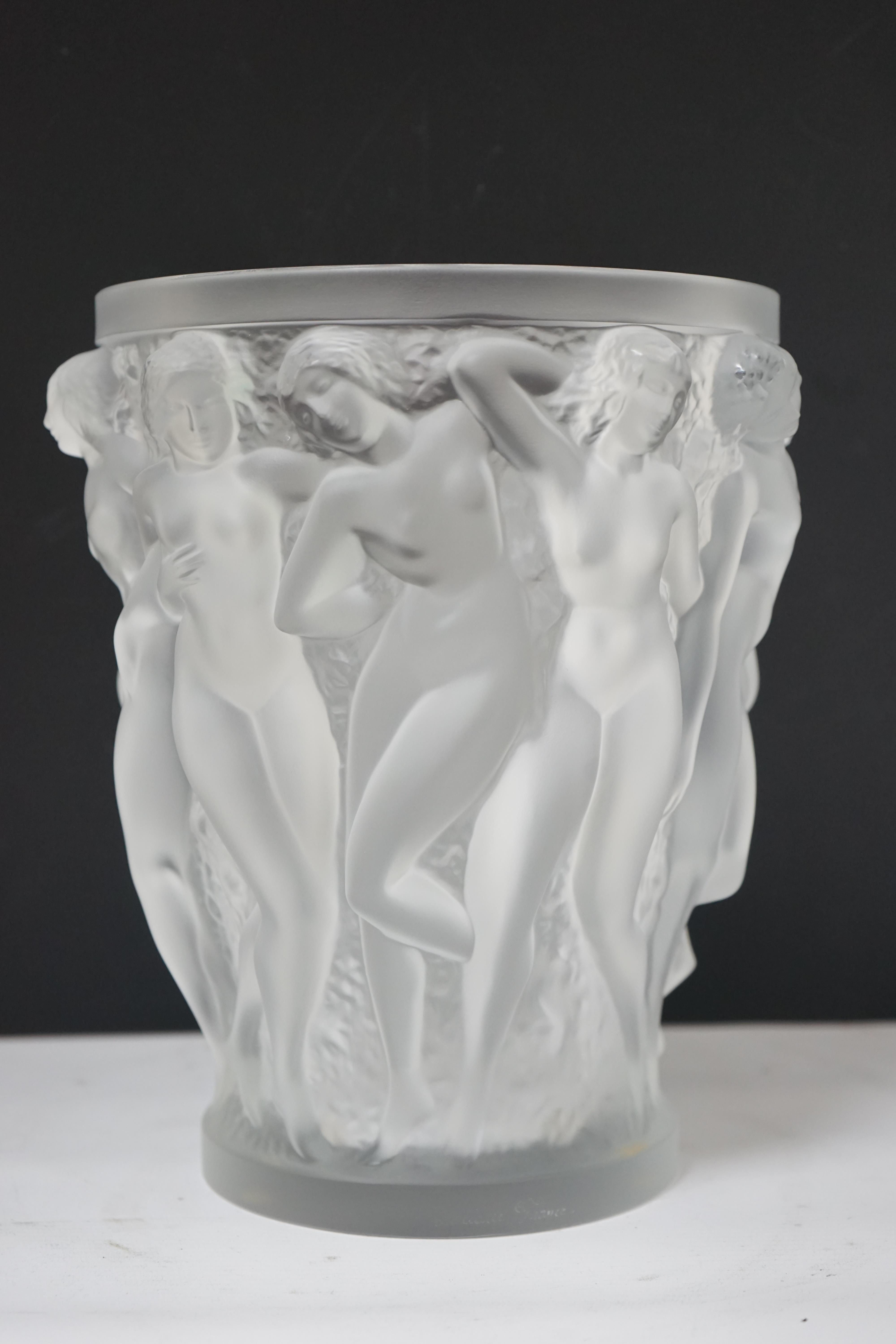 A large Lalique Bacchantes vase